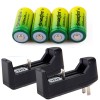 Skywolfeye 4pcs Skywolfeye 1800Mah 16340 RCR123A Rechargeable Battery + 2pcs