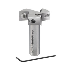 Ultra-Shear Spoilboard Surfacing Router Bit, 1-1/2" CD, 1/2" SH, 3 Flute Carbide Insert CNC Bit for Slab Flattening, Planing, Milling