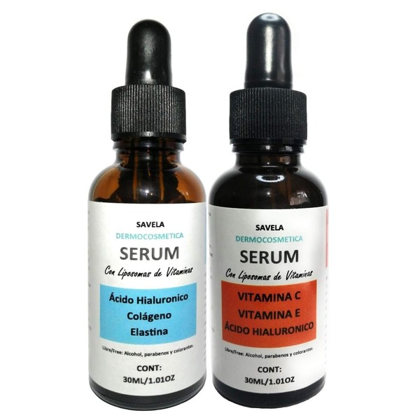 2 Serum Vitamina C, E, cido Hialuronico, Colgeno y Elastina