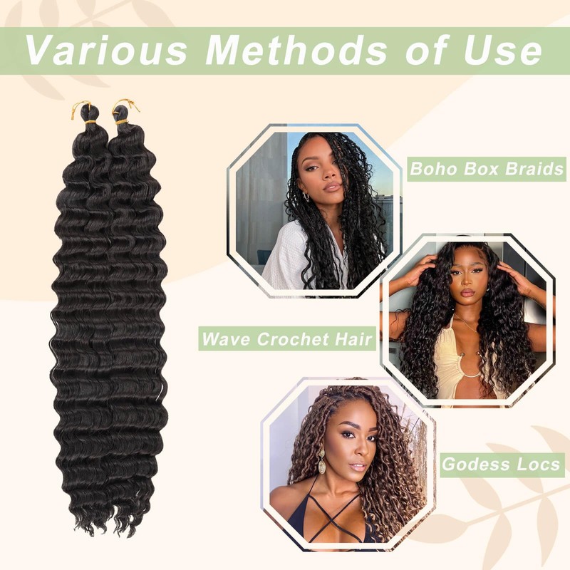 Boho Hair For Braiding Deep Wave Curly Braiding Hair for