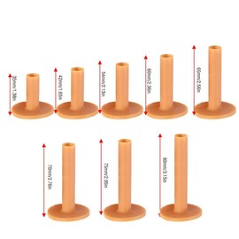 Pack of 8 Golf Tees Base Coffee Durable T-Pieces Driving Range Tee Training Exercise Ball Holder 35/42/54/60/65/70/75/80 mm for Beginners