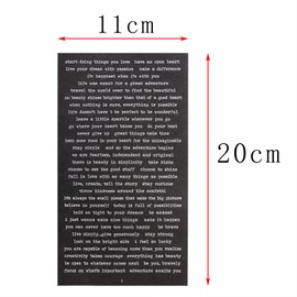 ONLYKXY 8 Blatt Kleines Talk Label Aufkleber Wortaufkleber Schwarz und Weiß inspirierende Wörter Etikett Aufkleber für Handkonto Text DIY Journal Aufkleber Deko Scrapbooking Aufkleber (on10195)