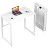 GreenForest Folding Desk for Small Spaces,35.4 in No-Assembly Small Computer