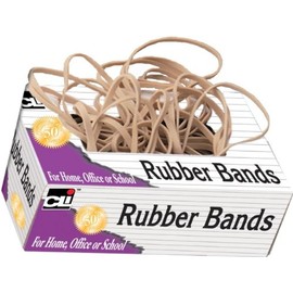 Charles Leonard Rubber Bands, Tissue Style Box, 18, Beige, 3 X 1/16 Inch, 1/4 Pound Box (56118)