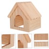 Mipcase Hamster Wooden Hideout House Durable Wooden Small Animal Habitat