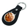 Graphics and More Waffle with Syrup Black Leather Keychain