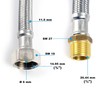 XPOtool Flexible Hose 600 mm DN8 1/2 Inch Male (20.95