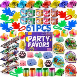 AmyBenton Party Bag Fillers for Kids, 61 Assortment of Kid Party Favours Small Toy for Game Prizes, Classroom Rewards, Goody Bag Fillers, Pinata Stocking Fillers for Birthday Party