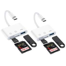 SD Card Reader, Type C 3-in-1 Memory Card Reader, USB/SD/TF Converter, USB-C Card Reader, 0TG Function, No Settings Required, Photo / Video Transmission, Two-Way Transfer, Two-Way Transfer, Compatible