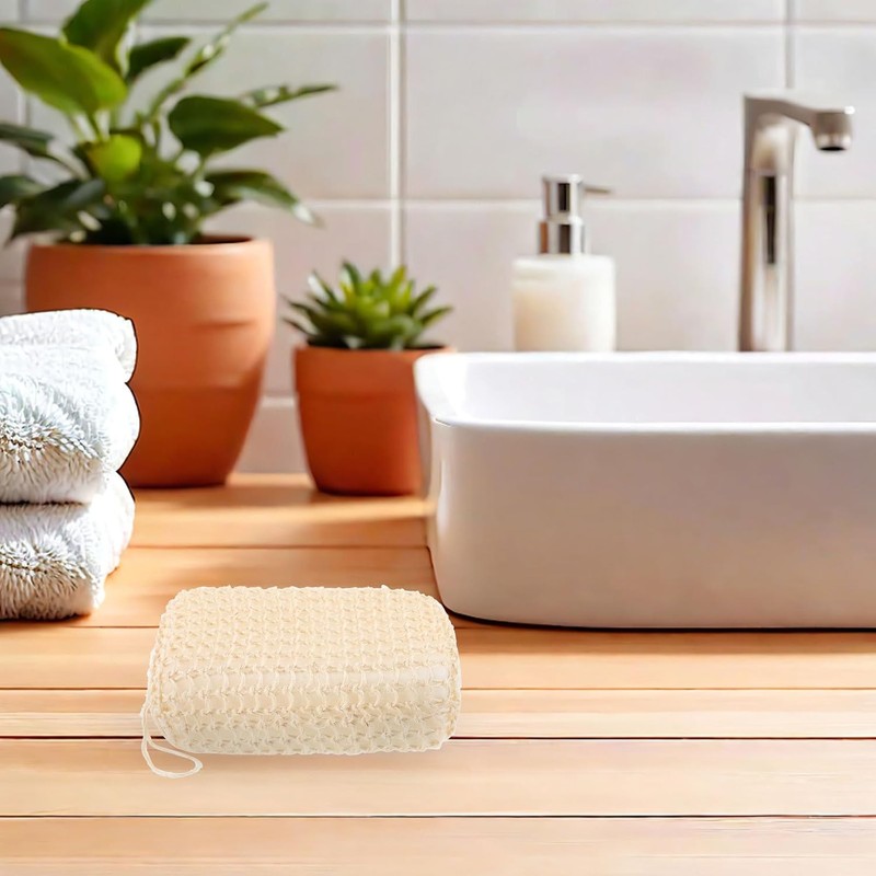 Esponja de Baño de Sisal Exfoliante para Cuerpo y Espalda