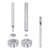 sourcing map 12 Sets Snap Fasteners Kit 3/5 Inch 15mm