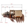 Guitar potentiometer switched Push Pull B500K 16mm diameter 18mm shaft