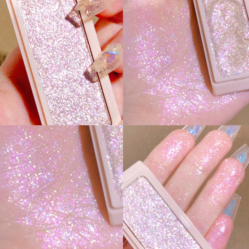 Highlighter Powder Palette, Shimmer Glitter Highlighter, High-End Highlighting Palette, Highlighting
