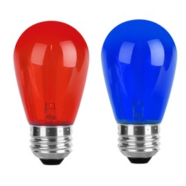 Holiday Bright Lights Belle Luci Replacement S14 Color-Changing LED Bulbs - Weatherproof E26 Base Bulbs for Outdoor Patio and String Light Displays (2 PK)