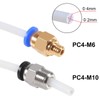 AIDOMAK 8 Pcs PC4-M6 Pneumatic Fitting and 8 Pcs PC4-M10