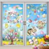 9 Sheets Easter Window Clings Decorations Cute Bunny Chicks Easter