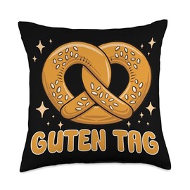 Baking Pretzel German Bread Making Bakery Baker Bread Maker Throw Pillow