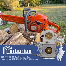 Carburionix 580-73 58-01 Carburetor with Air Filter Kit for Husqvarna 570 575XP 576XP Chainsaw for Zama C1M-EL28B C1M-EL28A 577 37 03-01 503 28 33-01 580735801 503283301 577370301 Carb