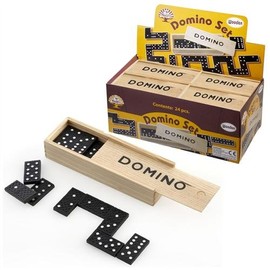 Childrens Dominoes Set in a Wooden Box