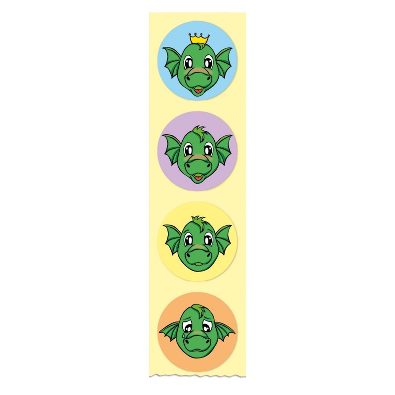 TimeTEX - Praise Stickers "Dragon Faces" | Teacher Stickers for