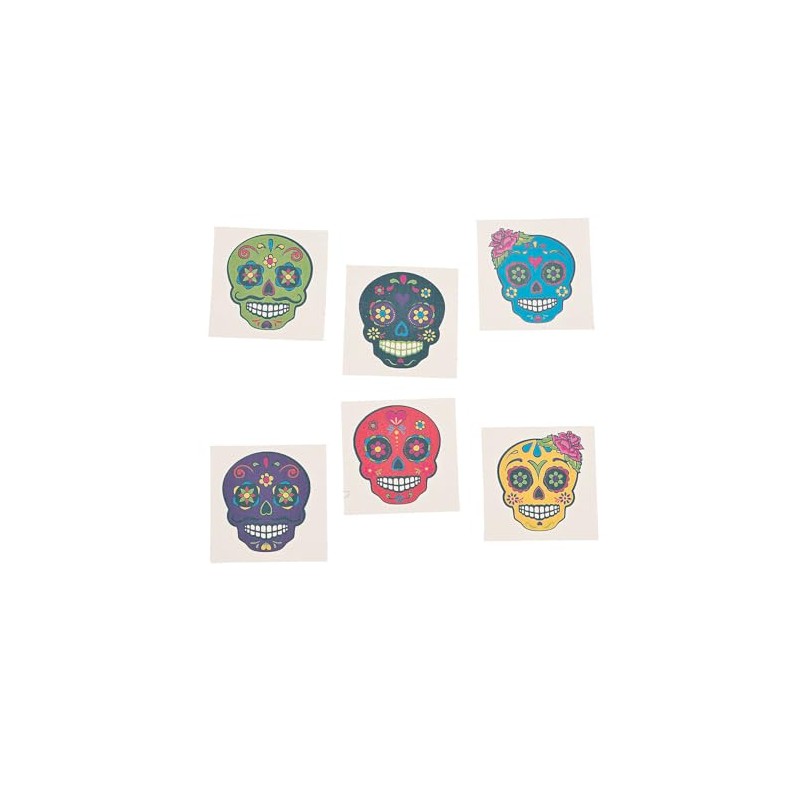 Sugar Skull Temporary Tattoos - Day of the Day and