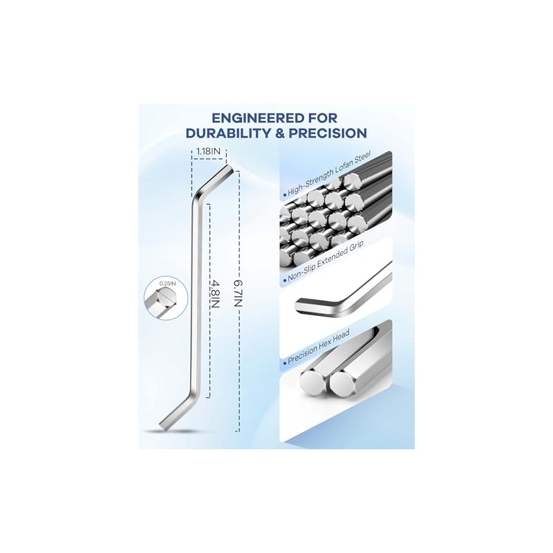 Garbage Disposal Wrench, Upgrade Steel Allen Wrench Tool with Extended