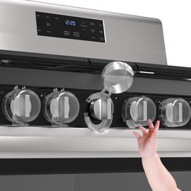 Stove Knob Safety Covers Child Proof Oven Gas Stove Knob Covers for Child Safety, Heat-Resistant, Clear View, Easy Installation, Proofing Kitchen Gas Oven Locks for Baby Toddler Pet, 5 Pack