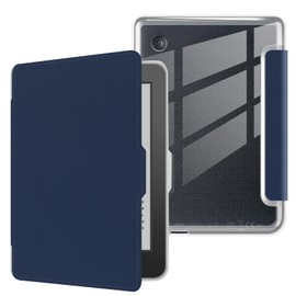Case for 6" Kobo Clara Colour 2024 Released, Ultra Clear Soft Flexible Transparent TPU Back Cover with Auto Sleep/Wake for Kobo Clara Colour, Dark Blue