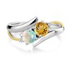Gem Stone King 925 Sterling Silver and 10K Yellow Gold