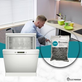 ELECTROHOGAR 125 Dishwasher Frame Cover Caps | Highest Protective Cap | Compatible with All Dishwashers: Bosch, Electrolux, AEG, Balay, Teka, Zanussi (Grey)