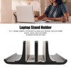 Vertical Laptop Stand 2 Slots Anodized Aluminium Alloy Adjustable Space