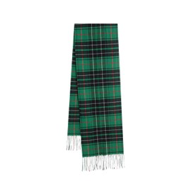 CALVIN & OLIVIA Cashmere Feel Scarf Soft Winter Soft Tartan Plaid Fashion Scottish Check Multi-Color Gift for Men Women Christmas Green Black Plaid