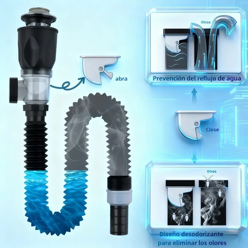Caspol Con Sistema Antiolor Y Pulsador Automático De Fregado