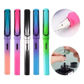 Veraly Pluma Estilográfica Punta Fina 1mm + Tinta/ Rellenable 1pz F