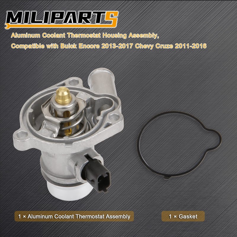 MILIPARTS Upgraded Aluminum Engine Coolant Thermostat Housing Assembly Compatible With