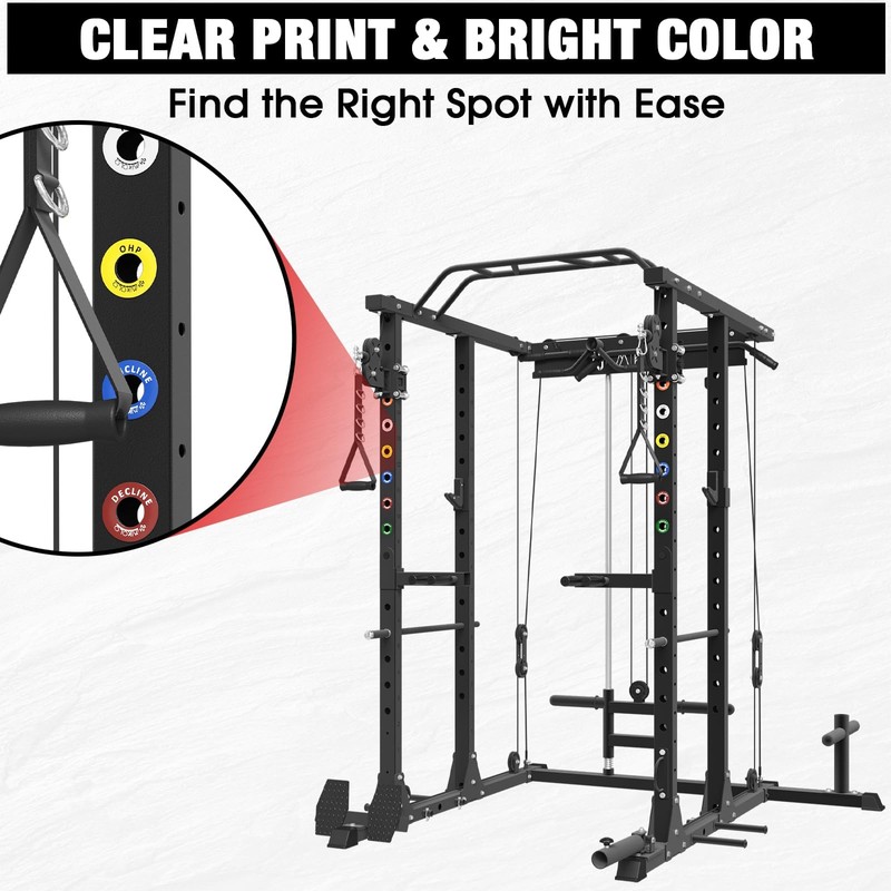 Mikolo Squat Rack Magnetic Position Markers - Power Cage Attachment,