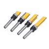 4Pcs Trim Hinge Router Bit Round Silver Yellow 1/4in Shank