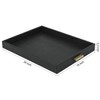 HofferRuffer Extra Large Serving Tray with Handles, Elegant Faux Leather