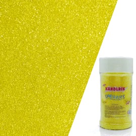Edible Sanding Sugar Sprinkles for Cookie Decorating, Sugar Sprinkle Mix For Celebration Cakes, Cupcakes, Cookies, 3OZ (Yellow)