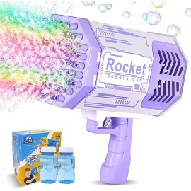 Unbranded 69 Holes Bubble Machine Gun Bubble Bazooka Machine Toy for Girls Boys Adult