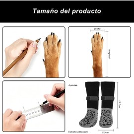 4 PCS Calcetines Antiderrapantes Perro, Zapatos Perro, para Perro