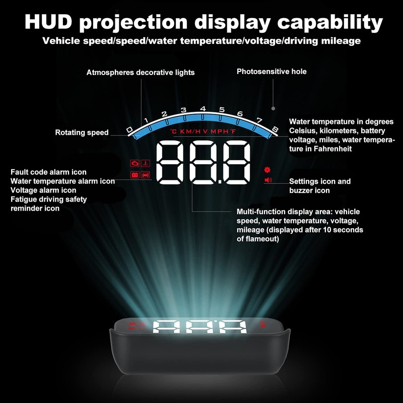 Universal Car Head Up Display High Definition OBD HUD Windscreen