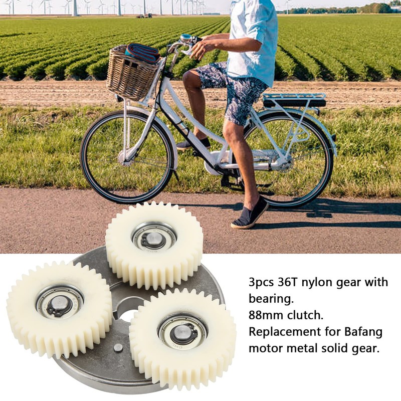 E Bike Motor Gear, 36T 500W 750W Planetary Nylon Drive