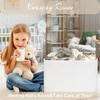 Large Cotton Rope Storage Basket with Leather Handles, Laundry Hamper
