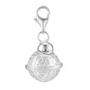 925 Sterling Silver Floral Bell Clip On Charm Lobster Clasp