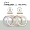 SILKLAB 22 Momme 100% Mulberry Silk Scrunchies (2 Pack, Cream