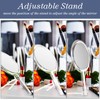 Queekay Double-Sided Handheld Mirror with Stand, 1X/10X Magnifying Mirror, Clear