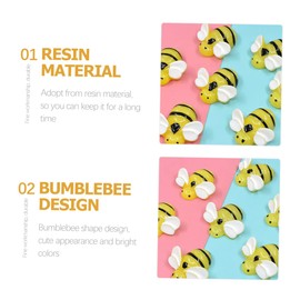 Operitacx 20Pcs Bee Charms for Phone Cases Hair Clips Resin Bee Decorations Creative Craft Accessories for Unique Phone Shell Ornaments and Projects