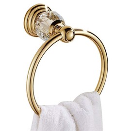 Crystal Bathroom Accessories Hardware Set Golden Towel Bar Set Hand Towel Paper Holder Hook Towel Ring Racks Wall Mounted