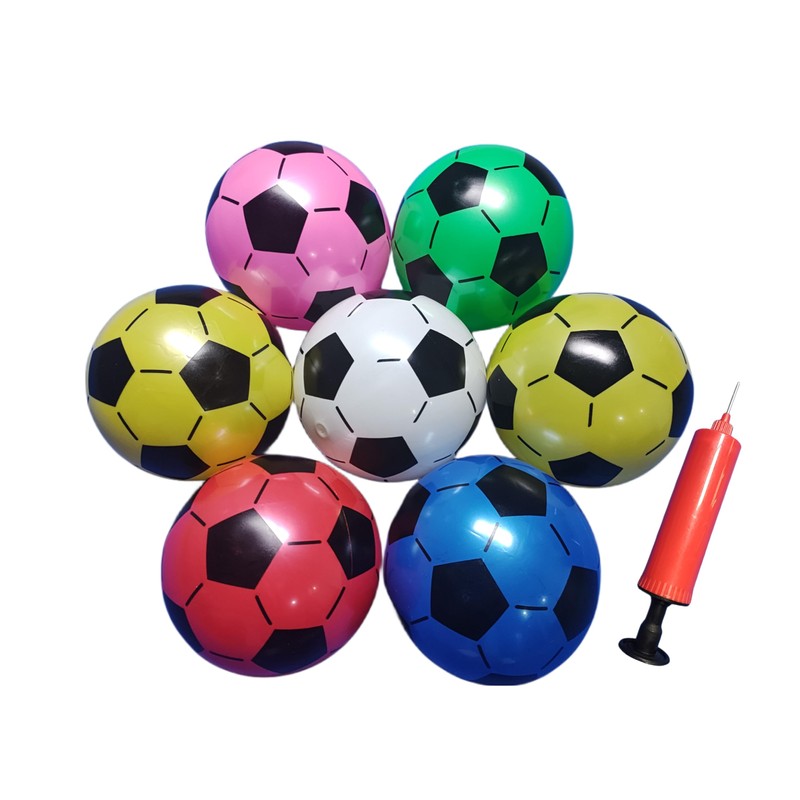 12 x plastic ball, football ball, 20 cm